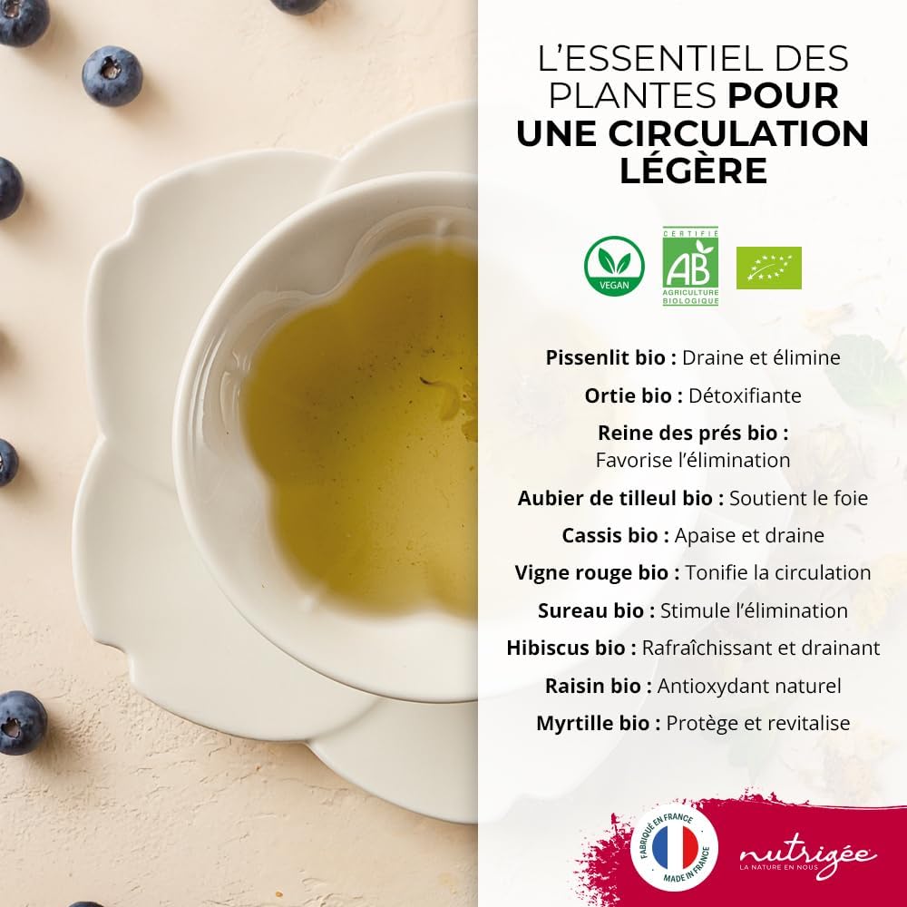Infusion Circulation 10 - Jambes Légères pour Drainage Naturel