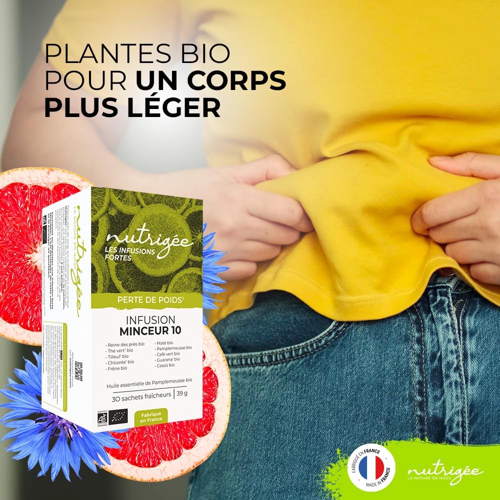 Infusion Minceur 10 Plantes BIO - Drainant et Brûle-Graisses