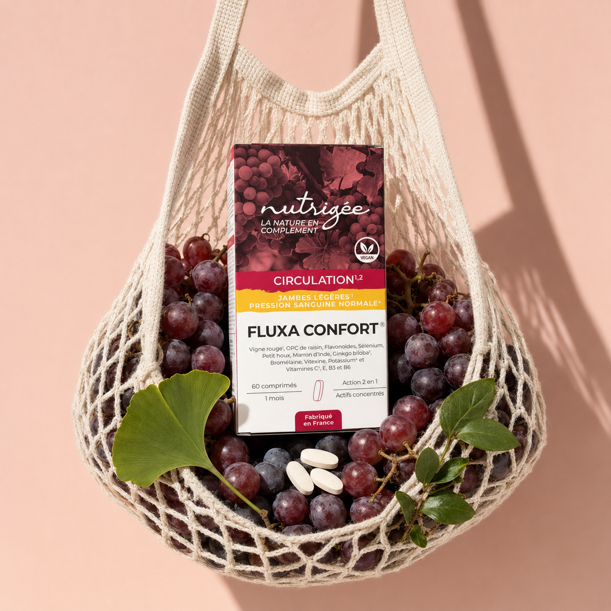 Fluxa Confort - Circulation Sanguine & Lymphatique | 300 mg de Potassium